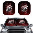 thumbnail image 1 of Jeiento Skeleton Flower Car Windshield Sun Shade Funny Auto Vehicle Shield Reflector Blocking Screen Cover Easy to Install Reflect UV Sun and Heat for Car Truck SUV, 1 of 7