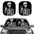 thumbnail image 1 of Jeiento Skull Car Sunshade for Men Women Lightweight Windshield Sun Shade 2 Pack Front Window Sun Shade Cover Universal Fit for Most Cars SUV Van Truck Sedan Automotive Accessories, 1 of 7