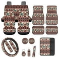 thumbnail image 1 of Jeiento Southwest Aztec Tribal Car Seat Cover Full Set for Women Men, 17 Pack Car Seat Cover Floor Mats Steering Wheel Cover Seatbelt Cover Armrest Cover Car Accessories Interior Auto Decor, 1 of 6
