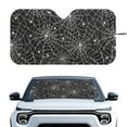 thumbnail image 1 of Jeiento Spider Web Windshield Sun Shade Foldable Car Sunshades Auto Sun Heat and UV Rays Blocker Soft Car Interior Accessories for Sun Heat Universal Vehicle Accessories, 1 of 6