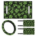 thumbnail image 1 of Jeiento St Patrick's Day 4 Pack Golf Cart Accessories Set Golf Cart Seat Cover Golf Cart Steering Wheel Cover Golf Cart Flags Clovers Golf Cart Seat Protector Steering Wheel Wrap Golf Cart Banner, 1 of 5