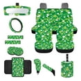 thumbnail image 1 of Jeiento St. Patrick's Day Car Seat Covers Set of 14 Steering Wheel Cover Seatbelt Cushion Pad Trash Bin Car Armrest Cover Cushion Rearview Mirror Cover Gear Shift Knob Cover Set Cup Holder, 1 of 7