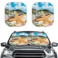 thumbnail image 1 of Jeiento Starfish Beach Sun Shade for Car Windshield 2 Pack Foldable Automotive Front Window Sunshade Protector Heat and UV Rays That Keeps Vehicle Cool Suitable for Cars, 1 of 7