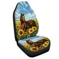 thumbnail image 1 of Jeiento Sunflower Car Seat Covers Front Seats Only Horse Automotive Front Bucket Seat Covers Protective Accessory 1 Piece Comfortable High Back Driver Seat Cover Fit for Most Vehicles, 1 of 6