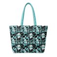 thumbnail image 1 of Jeiento Teal Snowman Print Quilted Tote Bag for Women Large Capacity Winter Shoulder Purse with Zipper Closure for Christmas Shopping Work Travel Holiday Gifts, 1 of 7