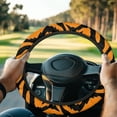 thumbnail image 1 of Jeiento Tiger Stripes Golf Cart Steering Wheel Cover Auto Golf Cart Steering Wheel Covers for Club Car Sun Protection Boat Steering Wheel Cover Easy to Use and Clean, 1 of 7