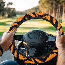 Jeiento Tiger Stripes Golf Cart Steering Wheel Cover Auto Golf Cart Steering Wheel Covers for Club Car Sun Protection Boat Steering Wheel Cover Easy to Use and Clean