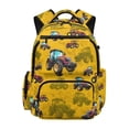 thumbnail image 1 of Jeiento Tractor 17 Inch Backpack for Girls Yellow Lightweight School Bag for Elementary Ages 9-12, Breathable 600D & Multi-Pockets Personalized, 1 of 7