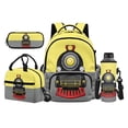 thumbnail image 1 of Jeiento Train 17 Inch Kids Backpack Set 4-Piece Lunch Bag Pencil Case Water Bottle Holder Lightweight Tear-Resistant Large Capacity School Bookbag for Boys Girls Teenagers, Yellow, 1 of 7
