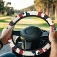 thumbnail image 1 of Jeiento USA Flag Golf Cart Steering Wheel Cover 13 Inch - 14 Inch Neoprene Golf Cart Steering Wheel Covers Stretchable Golf Cart Accessories for Club Car Independence Day Decor, 1 of 7