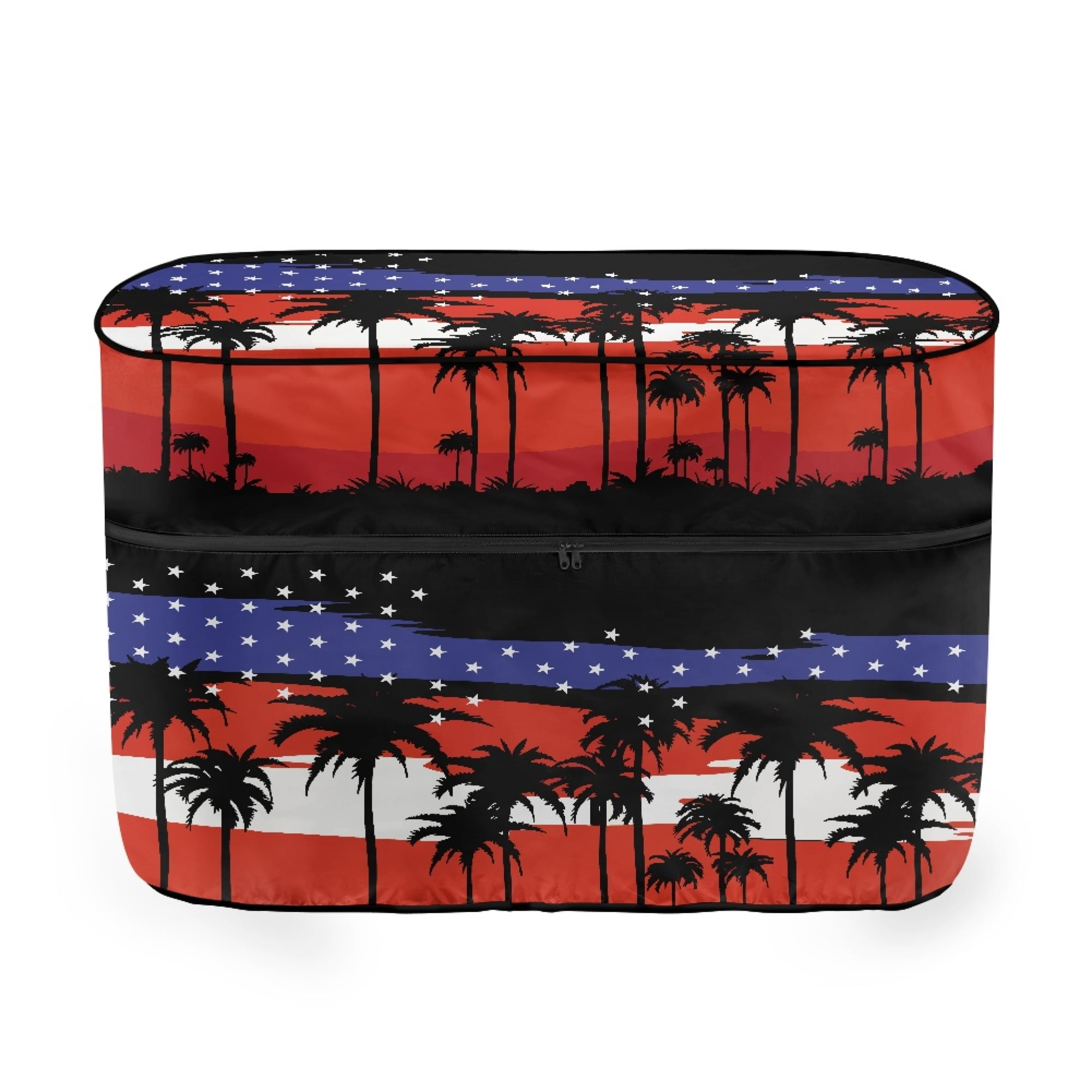 Oropane Tree Jeiento USA Flag RV Propane Tank Cover Fit for Double 30Ib Tanks Palm ...