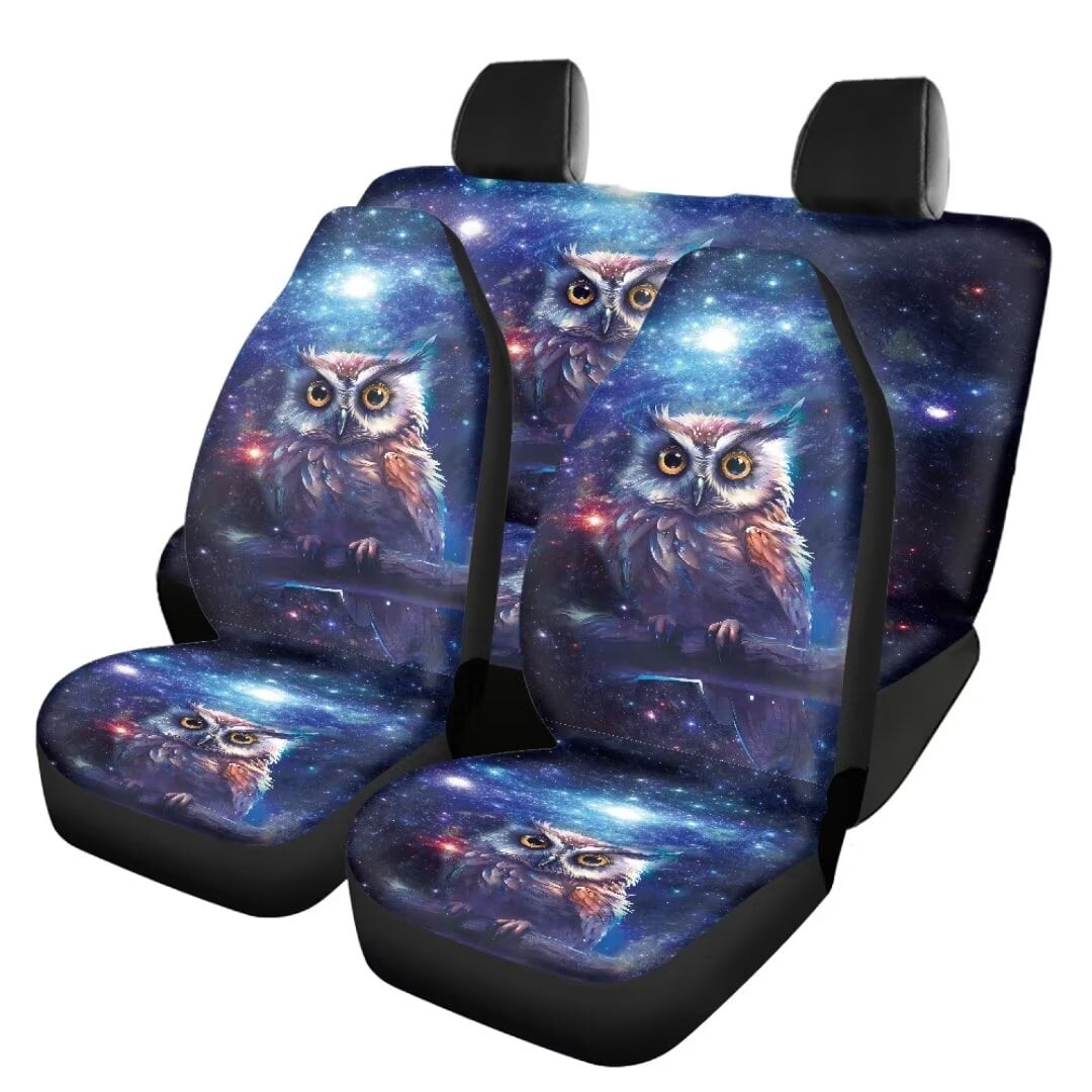 Owl Nerd Book Car Seat Cover Universal Fit
