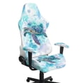 thumbnail image 1 of Jeiento Watercolor Sea Turtle Gaming Chair Cover 4-Piece Set Comfortable Computer Reclining Chair Slipcovers Breathable Rotating Chairs Cover with Elastic Bottom, 1 of 7