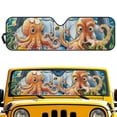 thumbnail image 1 of Jeiento Windshield Sun Shade Octopus Car Sunshade for Rubicon Sahara TJ JK JKU 2 & 4 Door-Blocks UV Rays Sun Visor Shield,Front Window Sun Shade Keeps Vehicle Cool, 1 of 6
