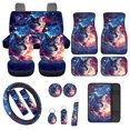 thumbnail image 1 of Jeiento Wolf 17 Pcs Seat Cover Full Sets, Front Rear Covers, Floor Mats, Galaxy Sky Steering Wheel Cover, Armrest Pad, Seat Belt Pads, Coaster - Universal Fit Car Interior Accessories, 1 of 8