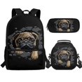 thumbnail image 1 of Jeiento Wolf Boys School Backpack and Lunch Box Set, Butterfly Elementary Backpack Bookbag Kids Lunchbag Pencil Case Galaxy Sky Rucksack Purse, 3 PCS, 1 of 7