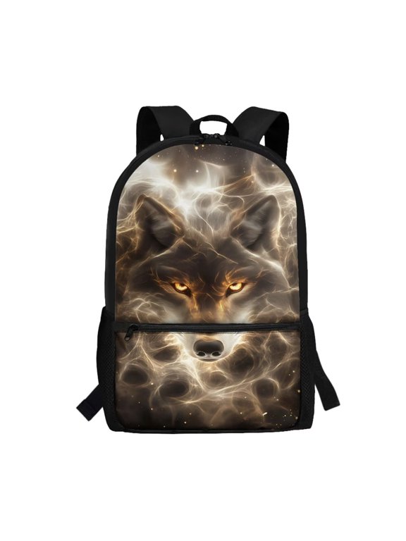 Wolf School Bags for Boys 7-10 10-12 Kids Backpack School Bookbags Elementary Middle Children Backpacks Rucksack Large Capacity 17inch Laptop Bag Satchel