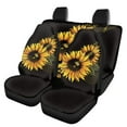 thumbnail image 1 of Jeiento Yellow Sunflower Car Interior Seat Cover Set Music Note Universal Auto Front Seats Protector with Split Bench Back Seat Covers Fit for Most Cars SUVs Trucks Vans, 1 of 7