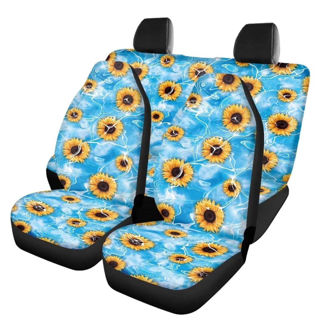 Yellow Sunflower Pet Car Seat Cover