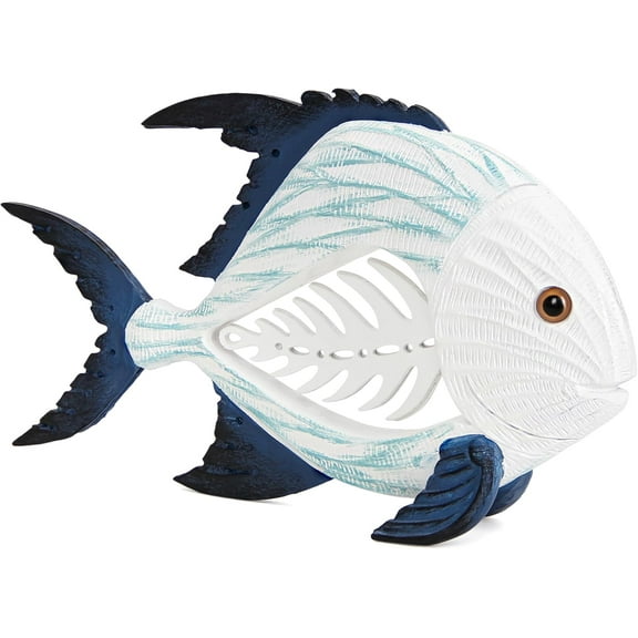 Jeikso Coastal Fish Figurines for Home Decor,Resin Fish Statue for Beach Decoration,Sea Beach Coastal Decorations Themed,Table Desk Shelf Decor Statue for Bathroom Bedroom Office,Modern Decor Gifts