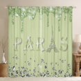 thumbnail image 1 of Jejeloiu Eiffel Tower Blackout Curtains,Romance Theme Curtains Pack of 2 (38x45 Each),Green Sequin Diamond Window Curtains For Child,Ultra Soft Room Decorative, 1 of 6