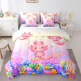 thumbnail image 1 of Jejeloiu Kawaii Axolotl Twin Bedding Sets,7-Piece,Magical Animal Bedding Comforter Set,Multicolot Sealife Fish Sheet Sets,Lightweight Room Decor Reversible, 1 of 7