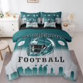thumbnail image 1 of Jejeloiu Philandelphia Bedding Comforter Set,7 Pieces,Football City Full Bedding Set,Green Helmet Fitted Sheet Flat Sheet,Super Cozy Room Decor Reversible, 1 of 7