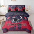 thumbnail image 1 of Jejeloiu Sports Theme Bedding Comforter Set,7pcs,American Football Queen Bedding Sets,New England Queen Sheet Sets For Kids Boys,Microfiber Bedroom Decorative Reversible, 1 of 7