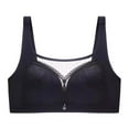 Jejkip Women's Nonunderwire Top Bra Cup Boneless Soft Big Chest Small