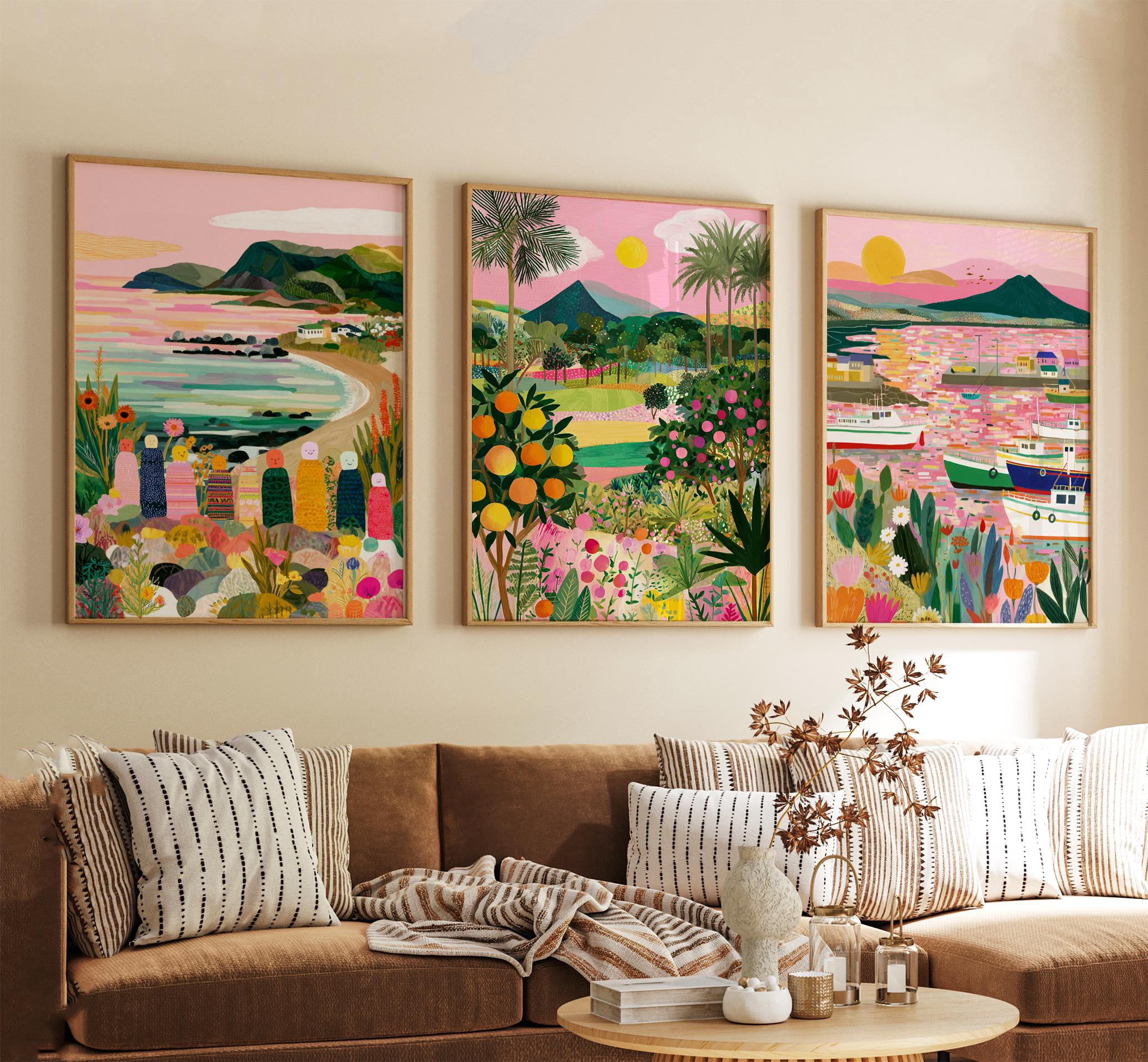 Jeju Island South Korea Poster Vintage Inspired Coastal Landscape