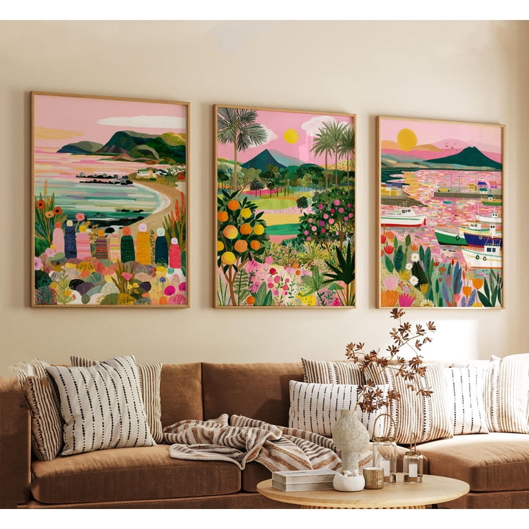 Jeju Island South Korea Poster Vintage Inspired Coastal Landscape