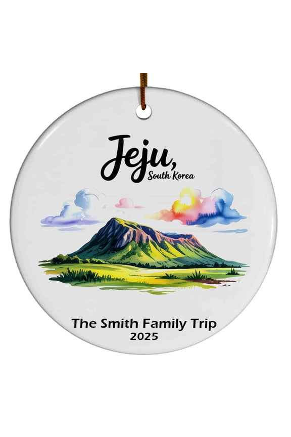 Jeju South Korea Hallasan Mountain Christmas Ornament, Collection of City Travel Souvenirs for Family and Friends, Christmas Tree Ornament City Travel, Trips of The Year, Christmas Ornament 2025