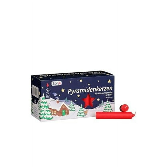Jeka Kerzen Christmas Pyramid Carousel Candles, Medium 14mm - Red