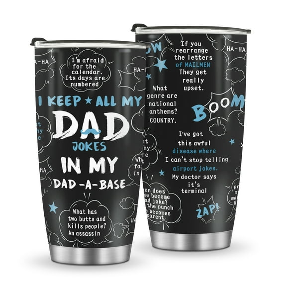 Jekeno Valentines Day Gifts For Him - Birthday Gifts for Dad & Fathers Day Gift From Daughter Son - Gifts for Husband Men Dad Papa Grandpa - Stainless Steel Tumbler Cup 20oz for Men