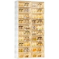 thumbnail image 1 of Jeko&Jeko 10-Tier Double Column Foldable Shoe Storage Cabinet With Magnetic Doors For Closet Entryway In White, 1 of 5