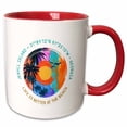 thumbnail image 1 of 3drose, Jekyll Island, Georgia. Life Is Better at the Beach Round Gift, 15oz Two-tone Red Mug, 1 of 6