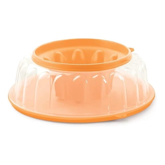 Jel Ring Mold Jello Dessert Mold 6 Cup Capacity in Orange