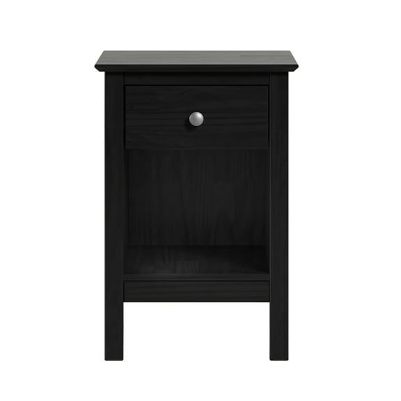 Jela One Drawer End Table/Nightstand Black