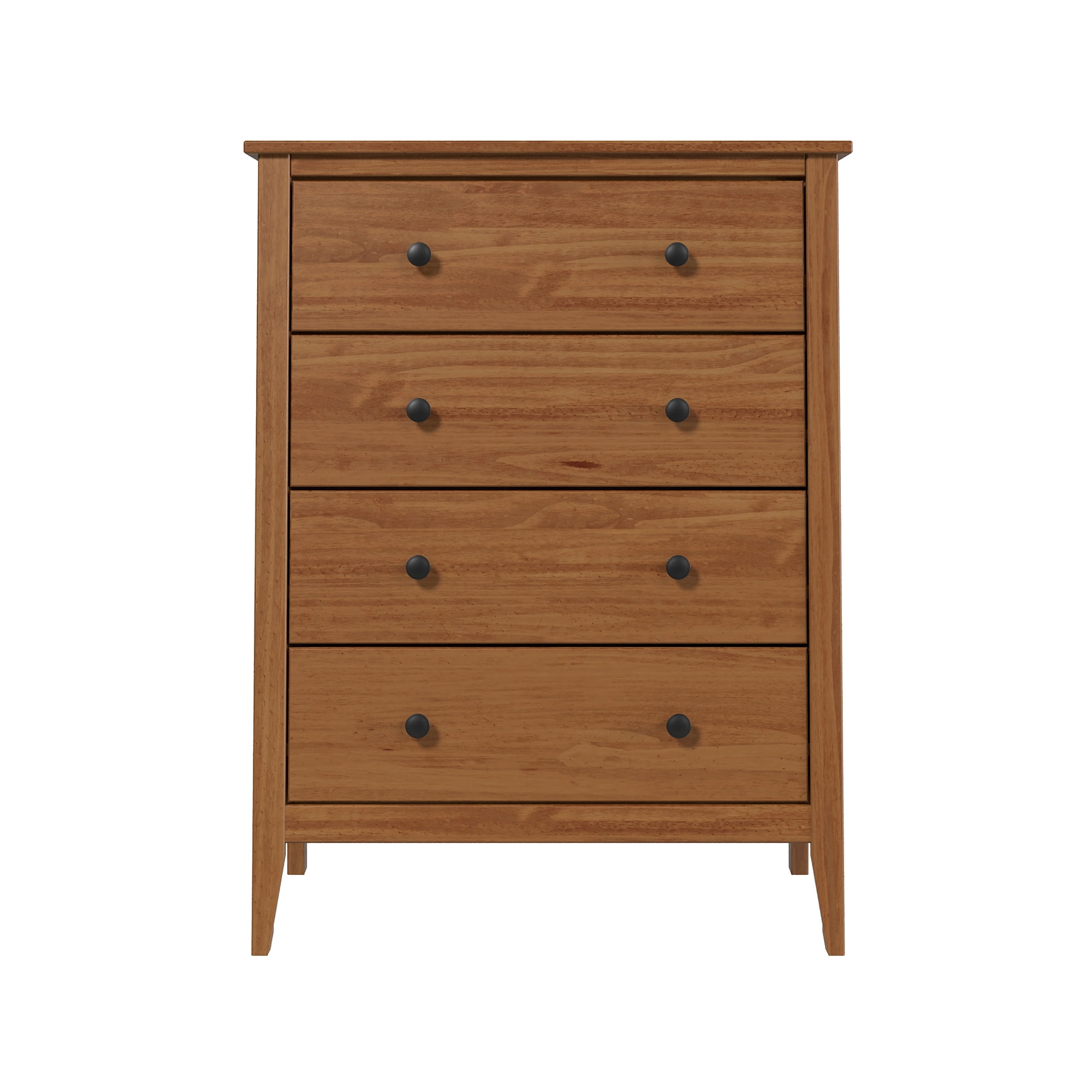 Jela Solid Wood 4 Drawer Dresser - Caramel