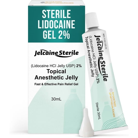 Jelcaine Sterile Lidocaine HCl Jelly USP 2% for Burn, 30 Milliliter, 1 Count