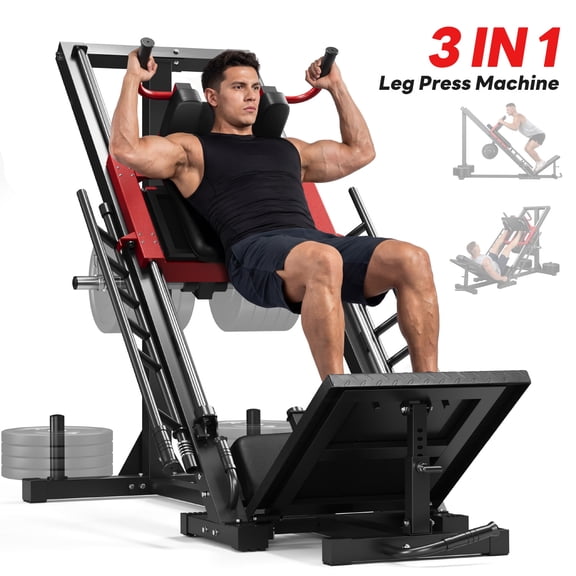 1100lb Leg Press Machine,Hack Squat Machine with Linear Bearings for Home Gym,Professional Adjustable Strength Training