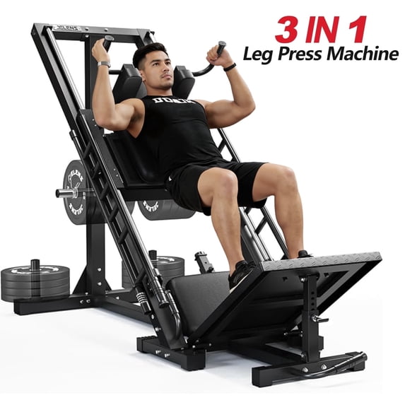 FORGEMUS 1100lb Leg Press Machine,Hack Squat Machine with linear bearings for Home Gym, Strength Training