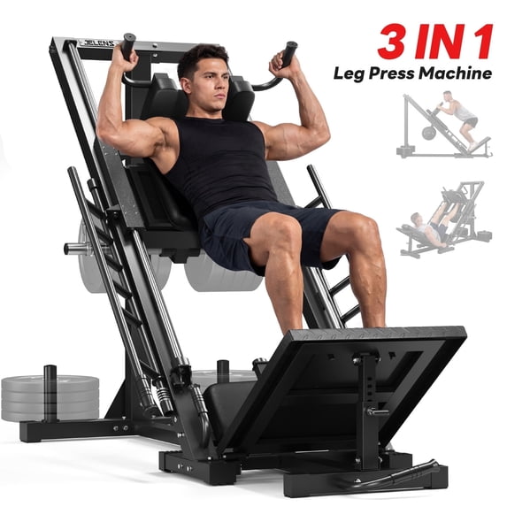 1100lb Leg Press & Hack Squat Machine,Linear Bearings Non-Slip Foot Plate,Home Gym Leg Workout Equipment for Strength Training