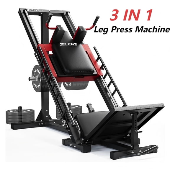 JELENS 1100lb Leg Press Machine,Hack Squat Machine of Alloy Steel with Linear Bearings for Home Gym,Professional Adjustable Strength Training