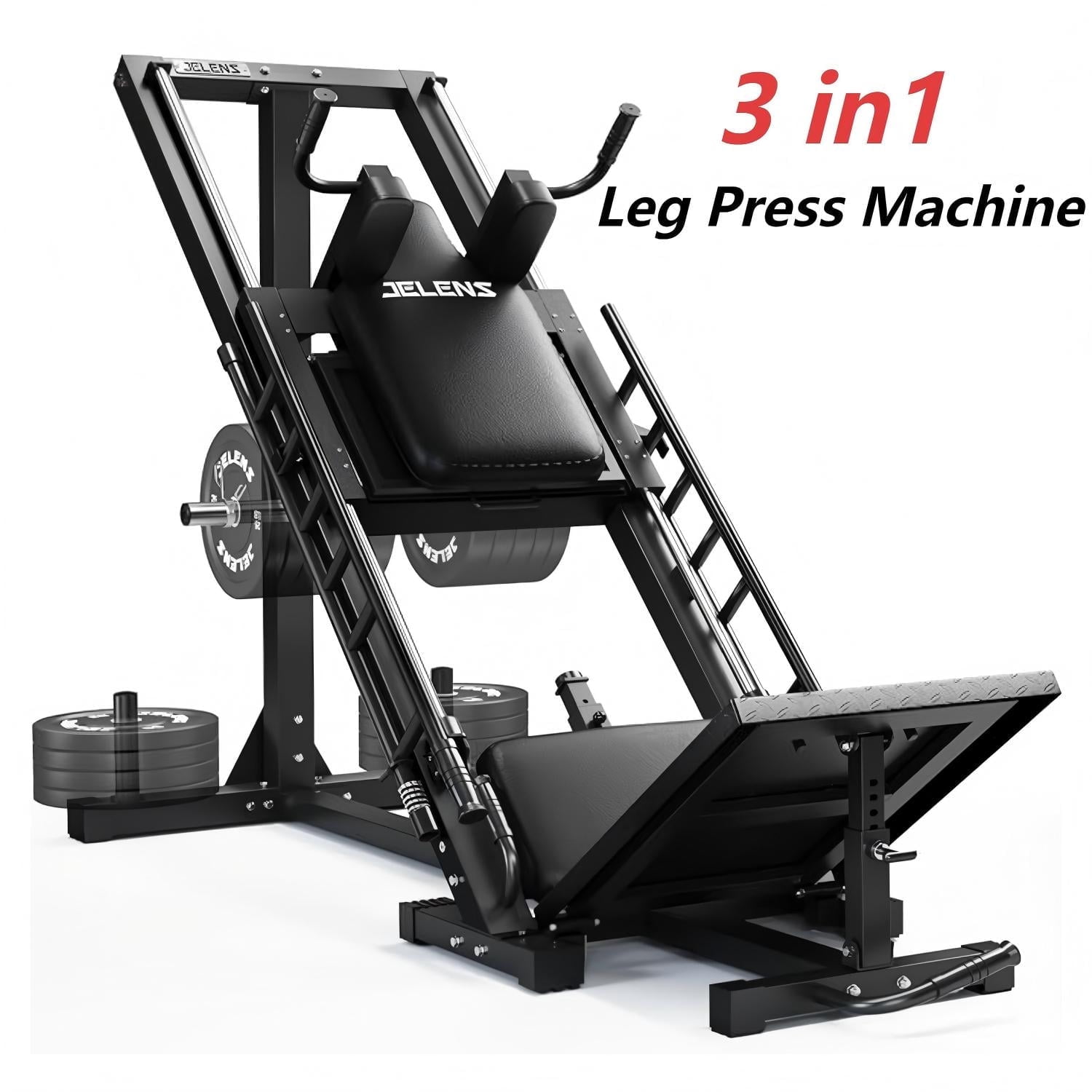 Jelens 1100lb Leg Press & Hack Squat Machine,Linear Bearings Non-Slip ...