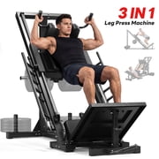 1100lb Leg Press & Hack Squat Machine,Linear Bearings Non-Slip Foot Plate,Home Gym Leg Workout Equipment for Strength Training