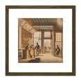 thumbnail image 1 of Jelgerhuis Shop Book Dealer Peter Meijer 8X8 Inch Square Wooden Framed Wall Art Print Picture with Mount, 1 of 4
