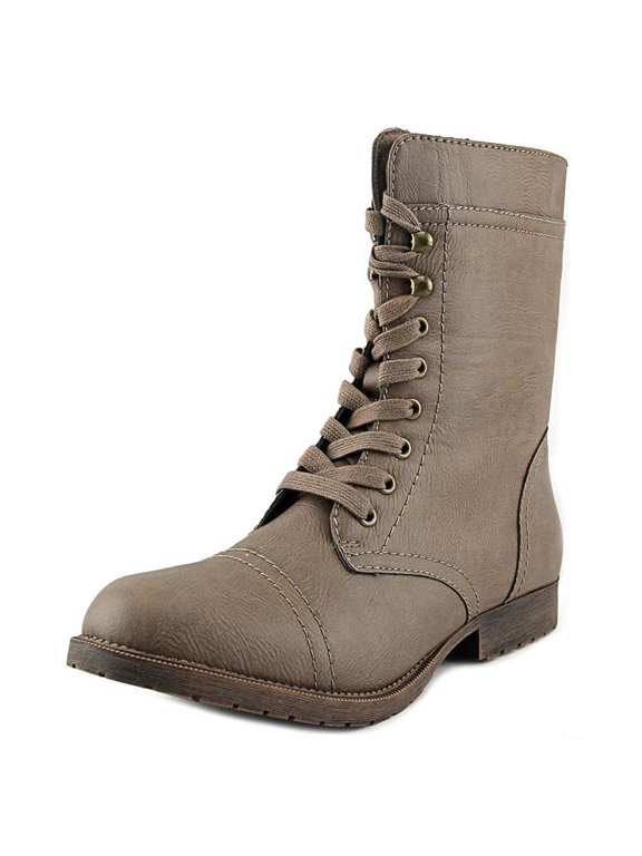 Jeliana Women Round Toe Synthetic Brown Mid Calf Boot