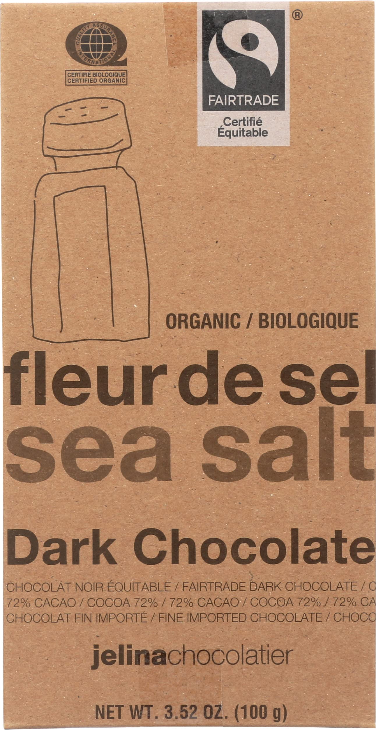 Jelina Chocolatier Milk Chocolate Bars With Maple Crunch - 8 Pack Fair Trade Gourmet Chocolate