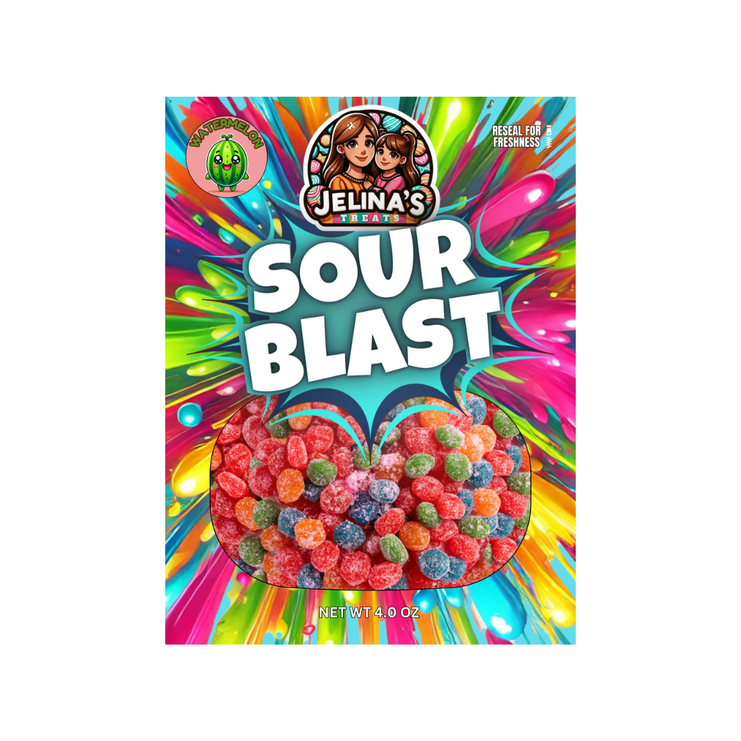 Jelina's Treats Trending Sour Candy Gushers Fruit Snacks - Fruit Flavored Snack Perfect for On-the-Go - Fresh, Fun and Flavorful Candies - Kids and Adults Love these Tasty Convenient Treats